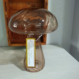 Cupcakes Cashmere Brown Tan Glass Mushroom Neutral Toadstool NWT